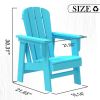 Small Size Adirondack Chair; Fire Pit Chair; Plastic Adirondack Chair Weather Resistant; Blue; 1 piece