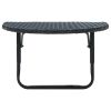 Balcony Table 23.6"x23.6"x12.5" Black Poly Rattan