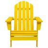 Patio Adirondack Chair Solid Fir Wood Yellow