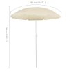 Outdoor Parasol with Steel Pole Sand 70.9"