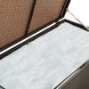 Patio Storage Box Poly Rattan 39.3"x19.6"x19.6" Brown
