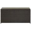 Patio Storage Box Poly Rattan 39.3"x19.6"x19.6" Brown