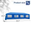 10'x30' Outdoor Party Tent with 8 Removable Sidewalls, Waterproof Canopy Patio Wedding Gazebo, Blue