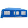 10'x20' Outdoor Party Tent with 6 Removable Sidewalls, Waterproof Canopy Patio Wedding Gazebo, Blue