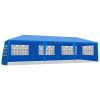 10'x30' Outdoor Party Tent with 8 Removable Sidewalls, Waterproof Canopy Patio Wedding Gazebo, Blue