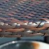 Outdoor round wicker table with ice bucket