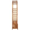 Garden Arch with Planter Solid Acacia Wood 70.9"x15.7"x85.8"