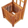 Garden Arch with Planter Solid Acacia Wood 70.9"x15.7"x85.8"