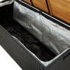 Patio Storage Bench 47.2" Poly Rattan Black