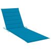 Patio Sun Lounger with Cushion Bamboo